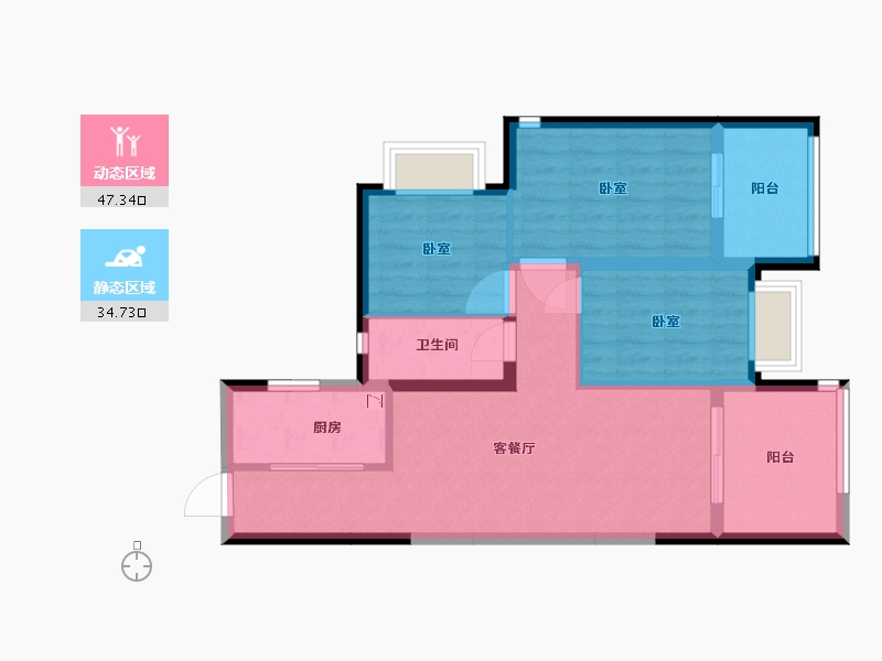 广东省-深圳市-里城玺樾山花园-73.00-户型库-动静分区