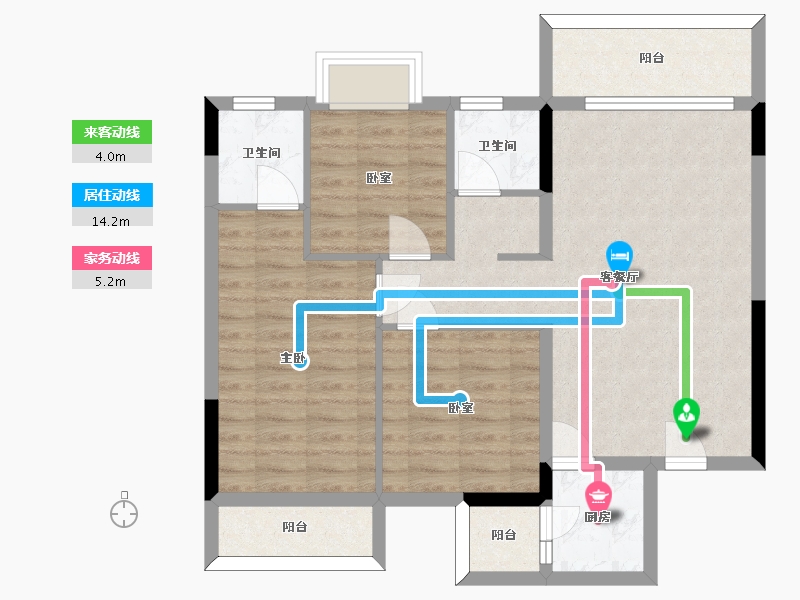 贵州省-安顺市-安顺百里城-80.64-户型库-动静线