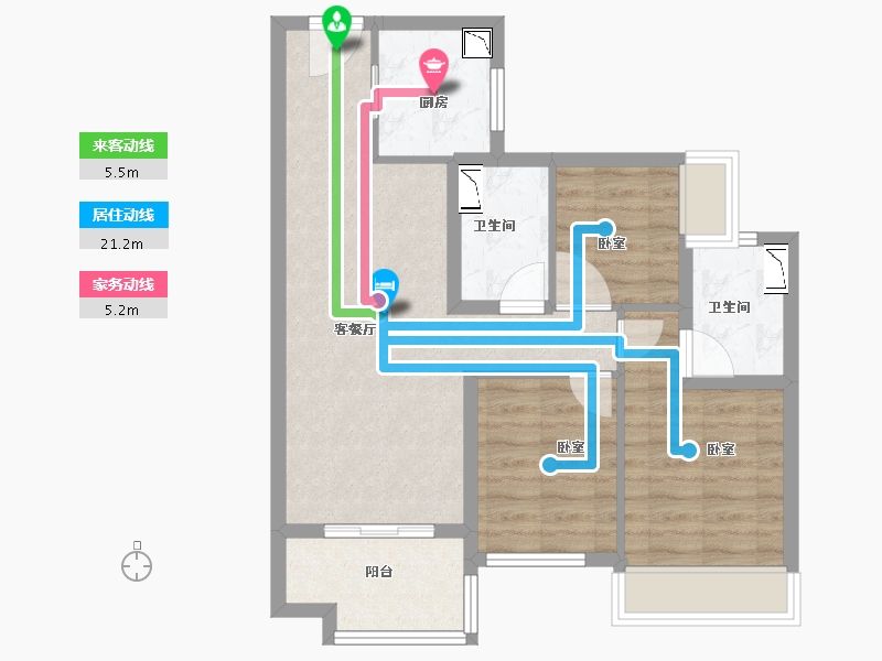 广东省-广州市-保利拾光年-69.00-户型库-动静线