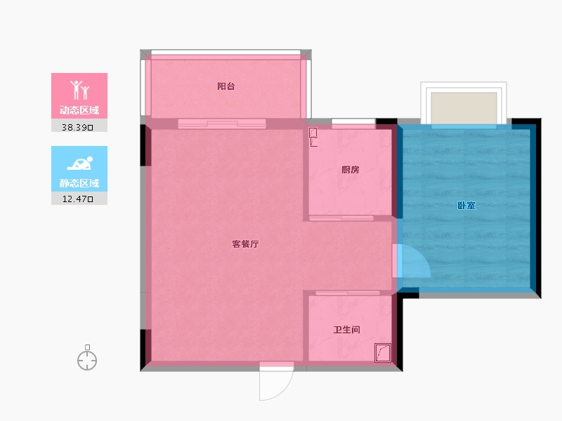 湖北省-孝感市-清华园清华广场-45.41-户型库-动静分区