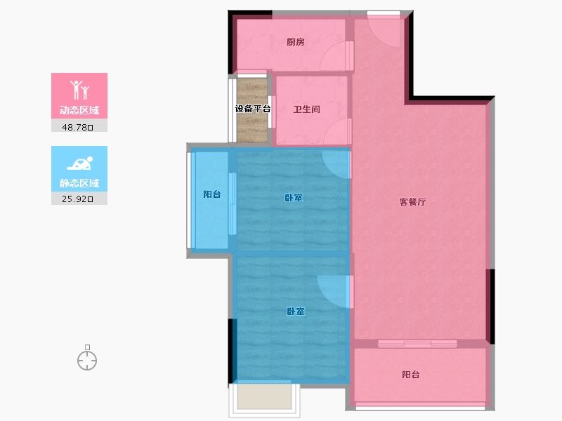 湖北省-孝感市-云湖尚景-69.00-户型库-动静分区