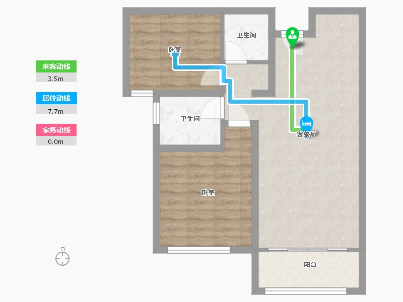 宁夏回族自治区-银川市-军安家园-65.18-户型库-动静线