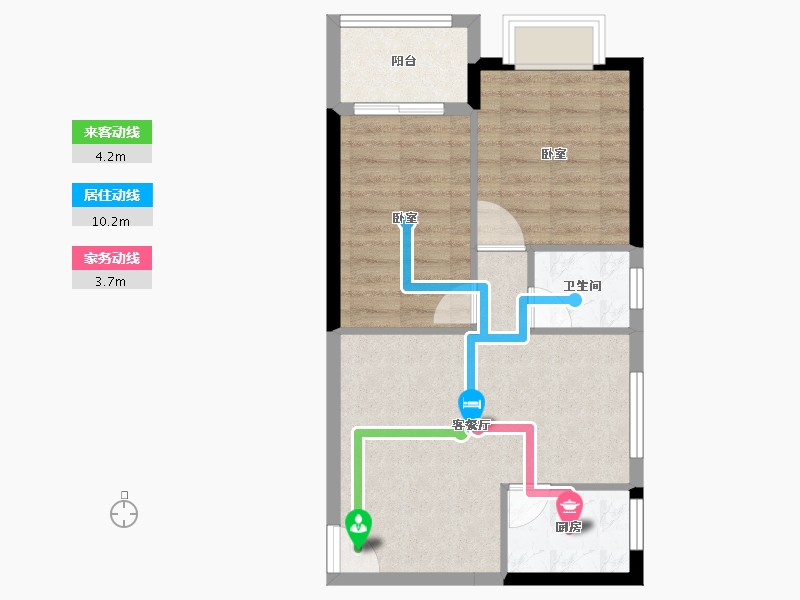 广东省-汕头市-龙凯皇城君汇-55.05-户型库-动静线