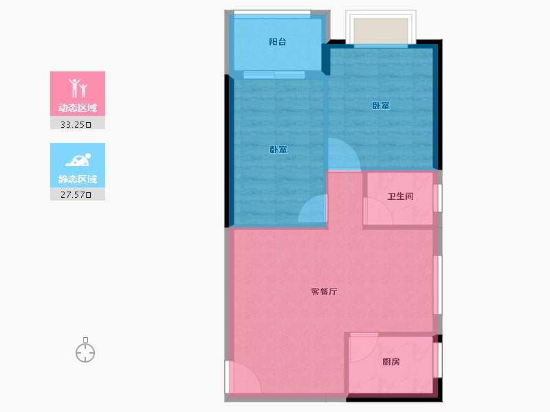 广东省-汕头市-龙凯皇城君汇-55.05-户型库-动静分区