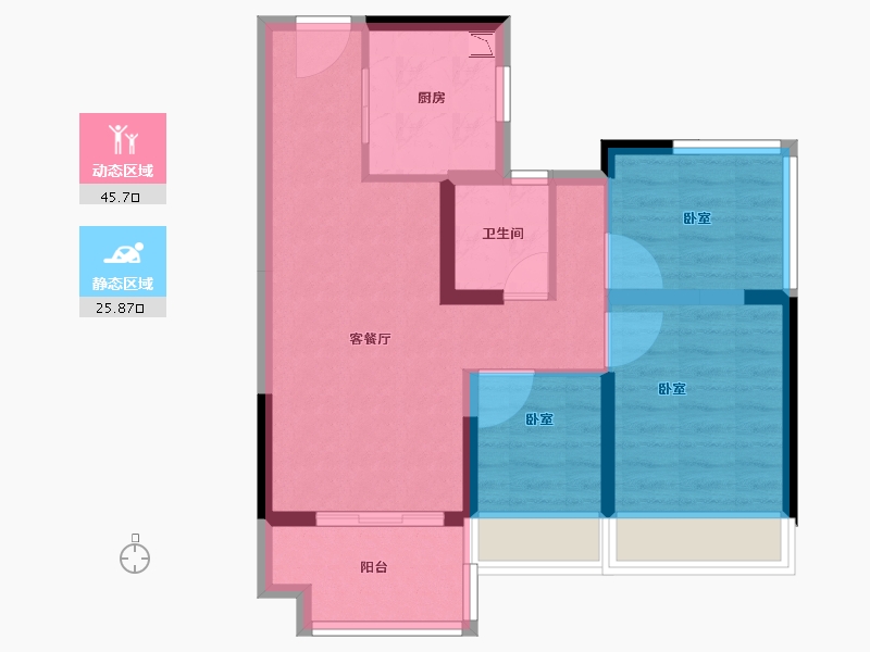 广东省-广州市-保利阅云台-63.00-户型库-动静分区