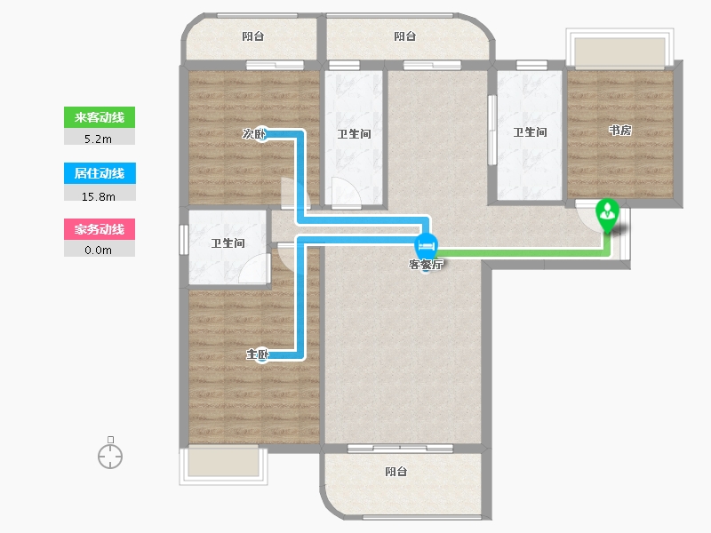 福建省-莆田市-新光·皇庭水岸-110.43-户型库-动静线