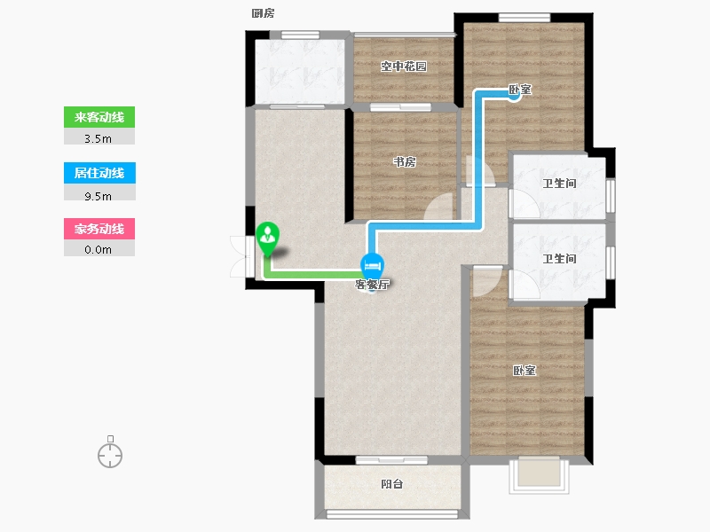 河南省-开封市-通许锦洋·天玺-104.59-户型库-动静线