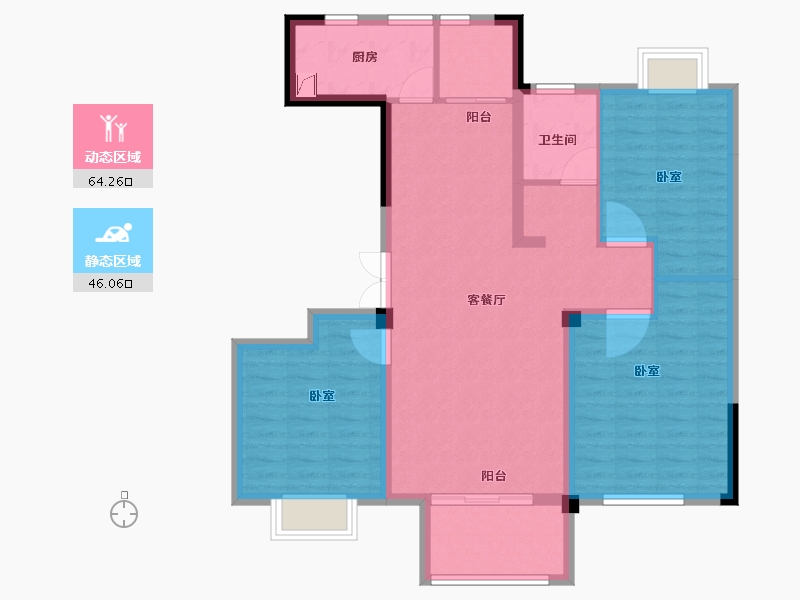 河南省-商丘市-顺鑫·满庭芳-99.26-户型库-动静分区