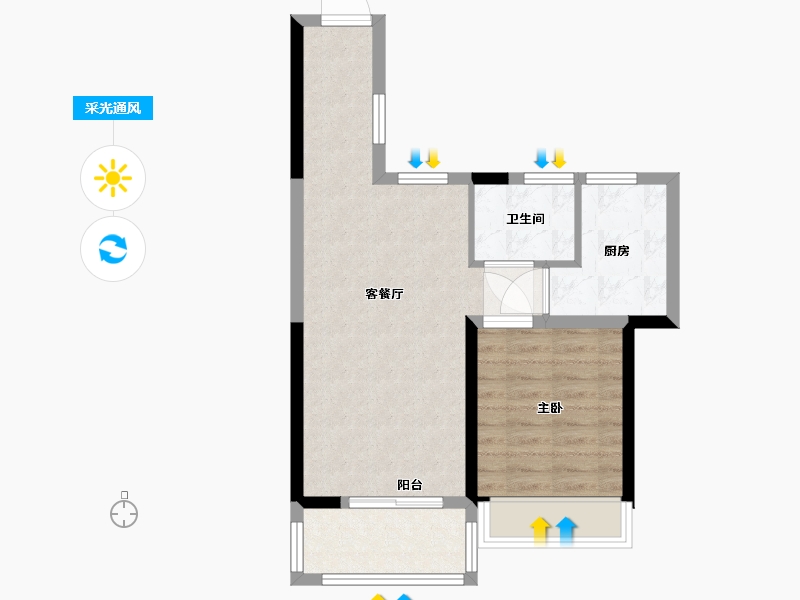 福建省-莆田市-润家新天地-55.01-户型库-采光通风