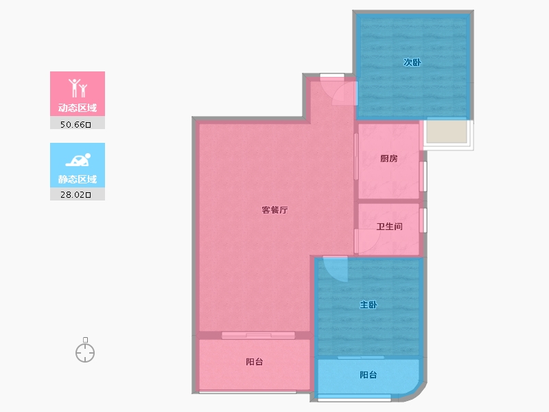 福建省-莆田市-新光·皇庭水岸-71.34-户型库-动静分区