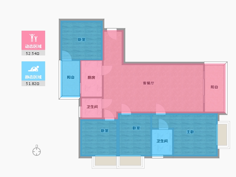 贵州省-安顺市-安顺百里城-93.47-户型库-动静分区