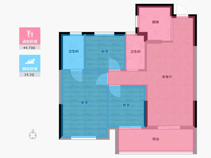 福建省-福州市-恒荣广场-71.00-户型库-动静分区