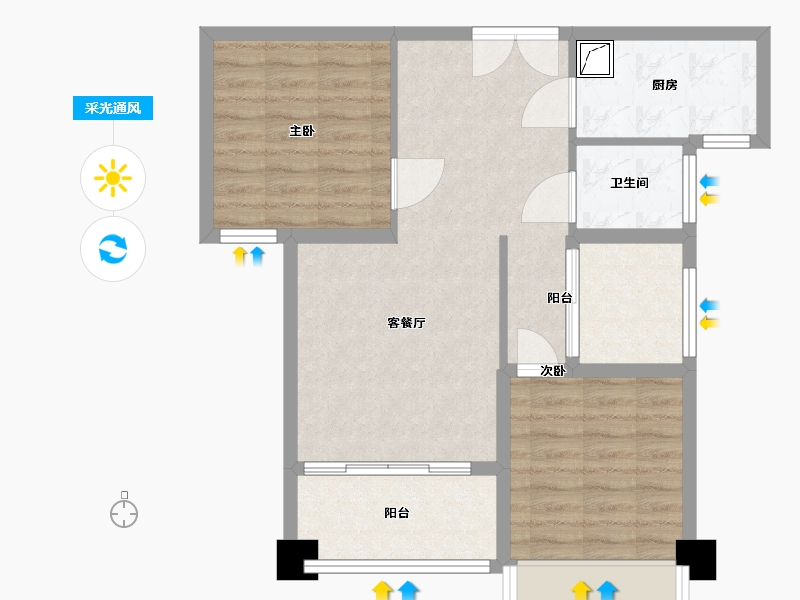 福建省-莆田市-万好国际ECO城-69.25-户型库-采光通风