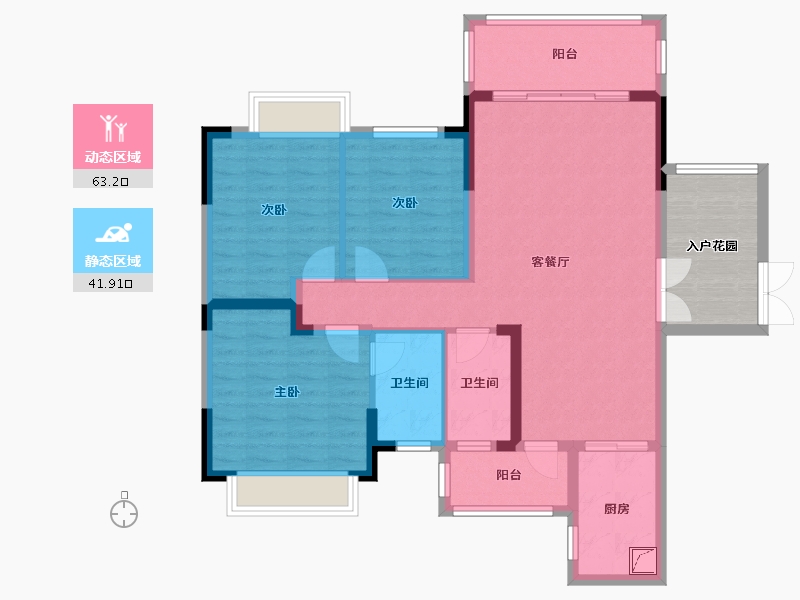 湖南省-湘潭市-银港国际-101.99-户型库-动静分区