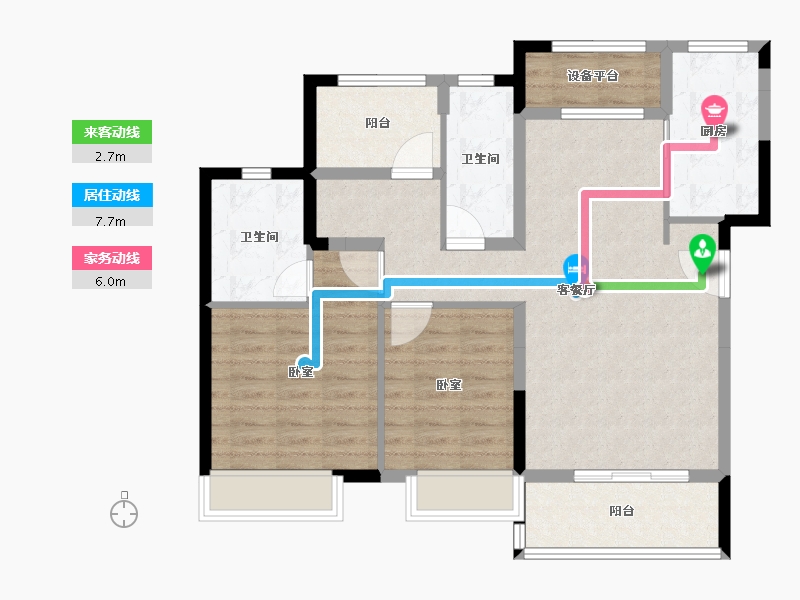 湖南省-衡阳市-中泰天境-90.00-户型库-动静线