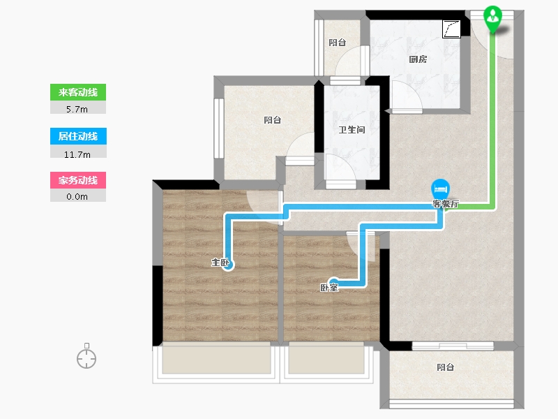 广东省-佛山市-时光樾-65.25-户型库-动静线