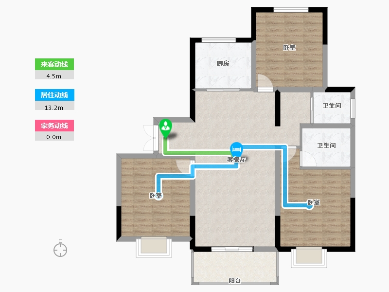 河南省-开封市-长基雁月湾-106.38-户型库-动静线