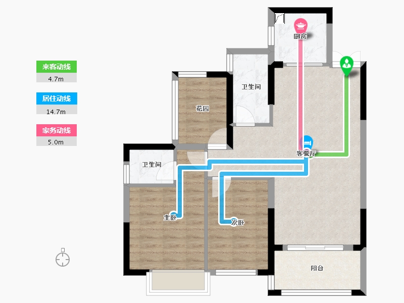 湖南省-湘潭市-银港国际-77.49-户型库-动静线