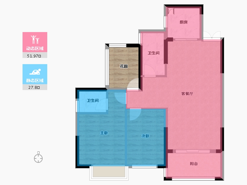 湖南省-湘潭市-银港国际-77.49-户型库-动静分区