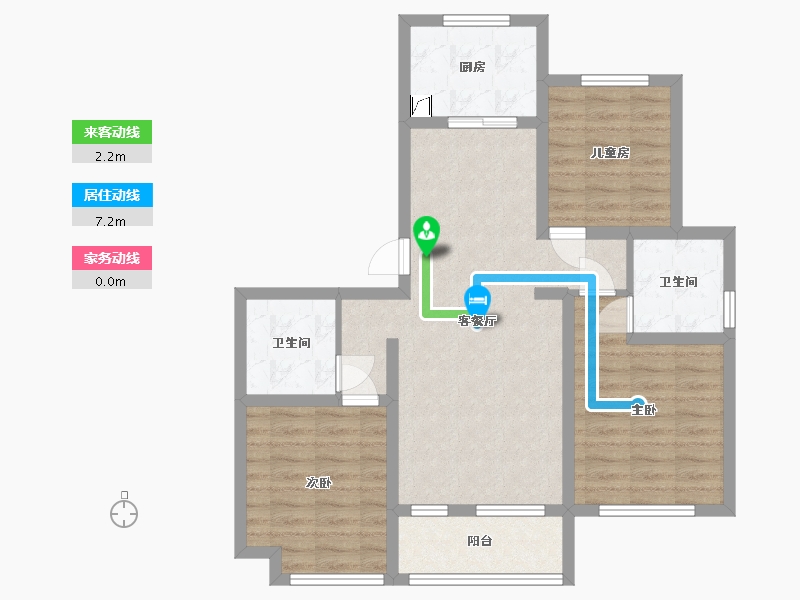 山东省-青岛市-融创澜山壹號-81.05-户型库-动静线