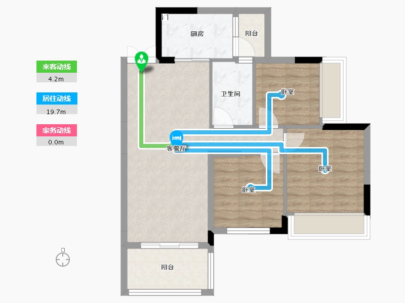 湖南省-衡阳市-阳光美城-70.13-户型库-动静线