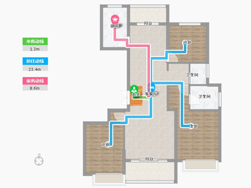 山东省-泰安市-城开林溪郡-113.00-户型库-动静线