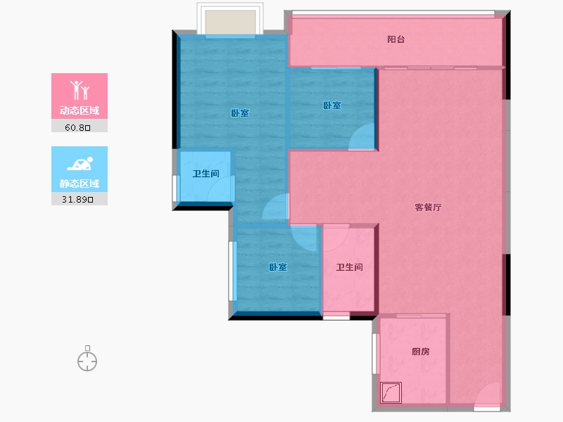 广东省-东莞市-樟城华轩-84.43-户型库-动静分区