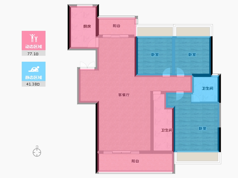 湖南省-衡阳市-国贸·前海湾-105.00-户型库-动静分区