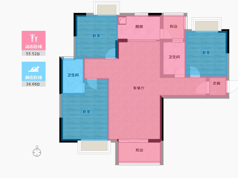 广东省-东莞市-海伦国际-82.00-户型库-动静分区