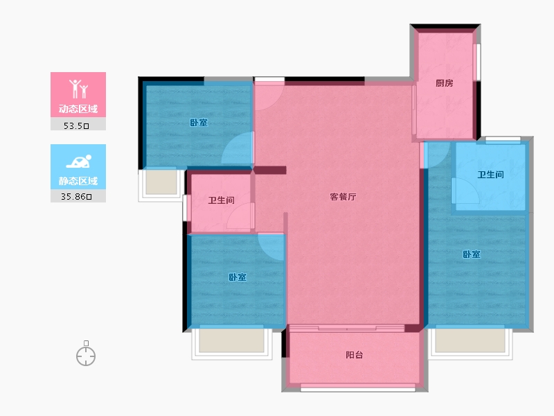 广东省-汕头市-铭荟花园-80.68-户型库-动静分区