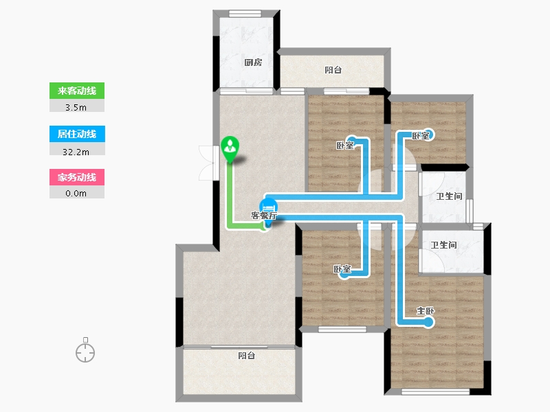 湖南省-衡阳市-鸿运府-102.00-户型库-动静线