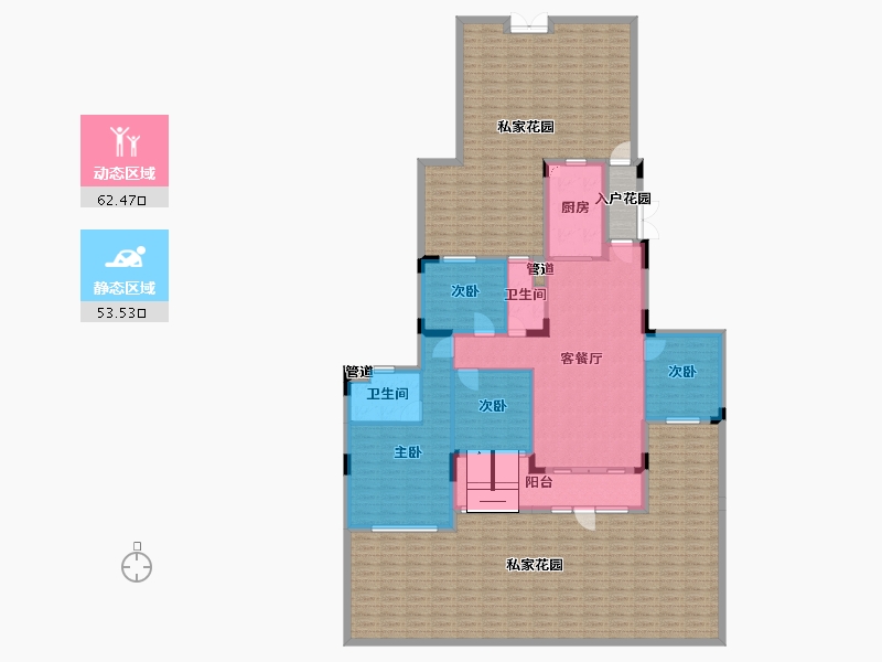 吉林省-长春市-恒大檀溪郡-229.92-户型库-动静分区