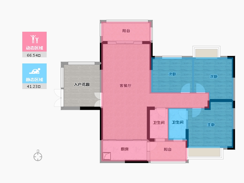 湖南省-湘潭市-银港国际-108.16-户型库-动静分区