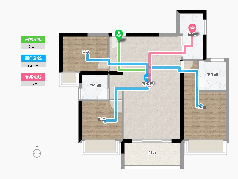 广东省-汕头市-铭荟花园-80.73-户型库-动静线