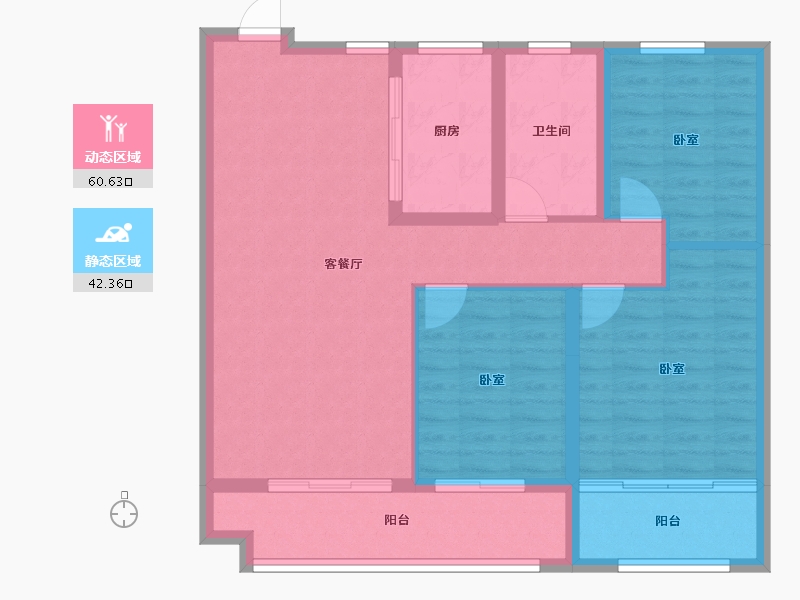 山东省-淄博市-福园-93.00-户型库-动静分区