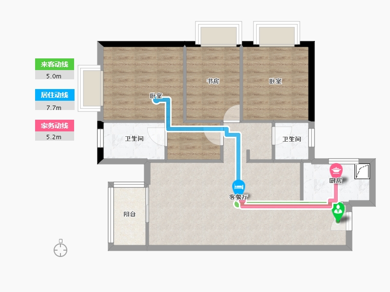 广东省-东莞市-金地风华-74.39-户型库-动静线