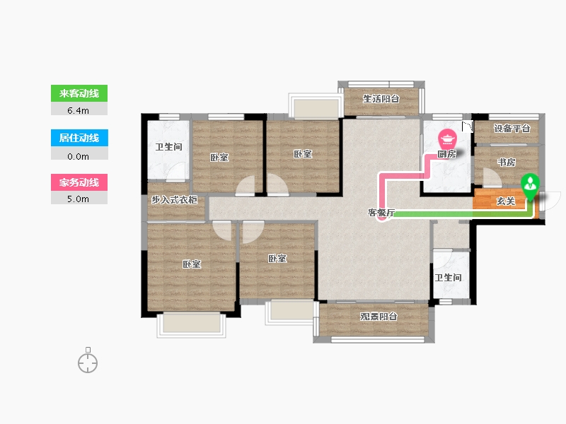 湖南省-邵阳市-仁为峰邵东壹号-114.98-户型库-动静线