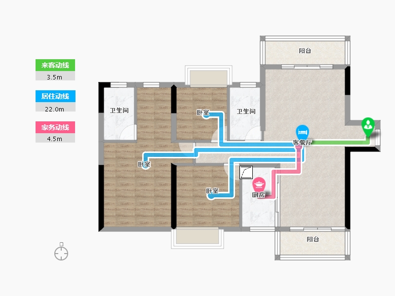 广东省-东莞市-碧桂园天誉-93.10-户型库-动静线