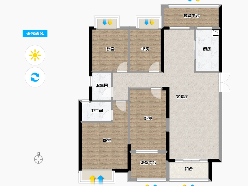 湖南省-益阳市-太一格·太一屯-114.51-户型库-采光通风