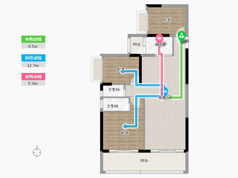 广东省-汕头市-铭荟花园-91.23-户型库-动静线