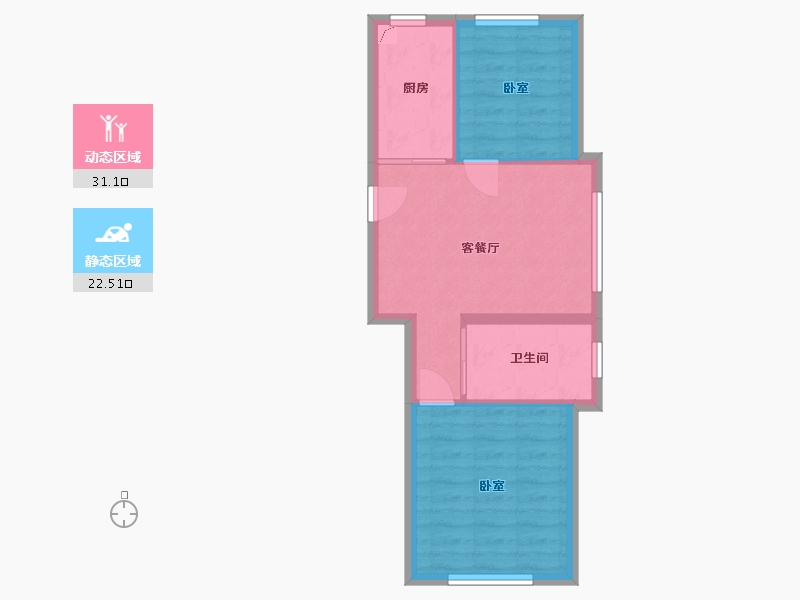 吉林省-通化市-东正奥园二期香林郡-47.92-户型库-动静分区