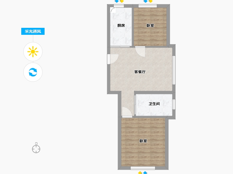 吉林省-通化市-东正奥园二期香林郡-47.92-户型库-采光通风