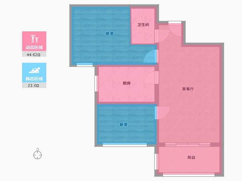 宁夏回族自治区-银川市-军安家园-60.10-户型库-动静分区