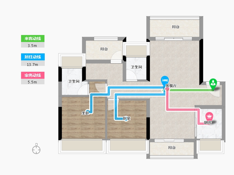 广东省-佛山市-时光樾-75.12-户型库-动静线