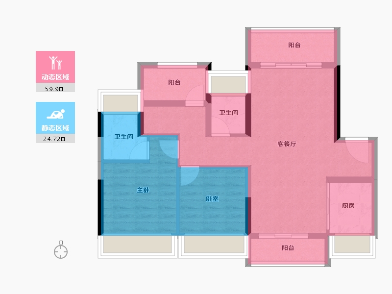 广东省-佛山市-时光樾-75.12-户型库-动静分区