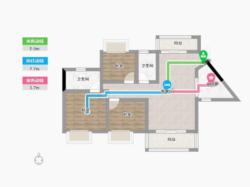 广东省-东莞市-华建骏景园-66.92-户型库-动静线