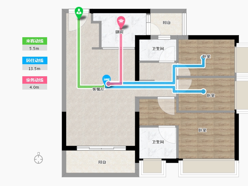 广东省-广州市-富力南驰·富颐华庭-80.00-户型库-动静线