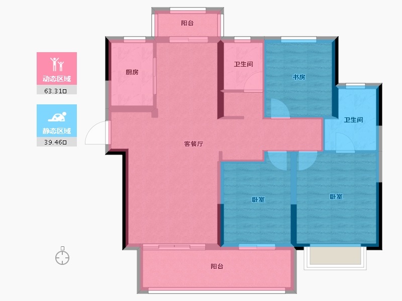 湖南省-长沙市-长沙亿达智造小镇-92.05-户型库-动静分区