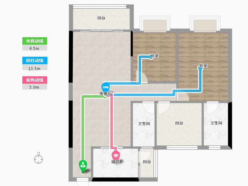 广东省-肇庆市-海伦堡海伦印象-90.65-户型库-动静线