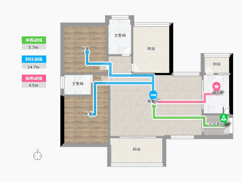 广东省-肇庆市-鼎湖春天-69.73-户型库-动静线